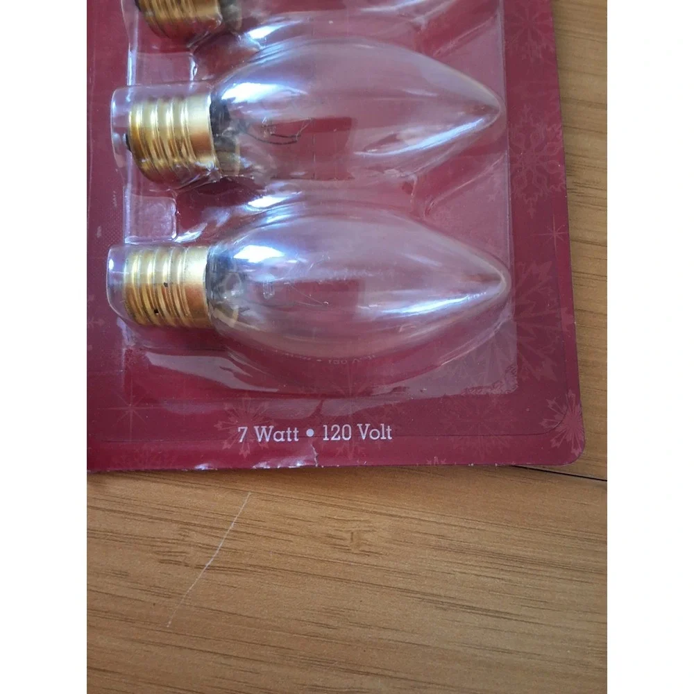 Sylvania 4 Pack Outdoor Incandescent C9 Replacement Bulbs. Clear, Lot Of 2 NEW